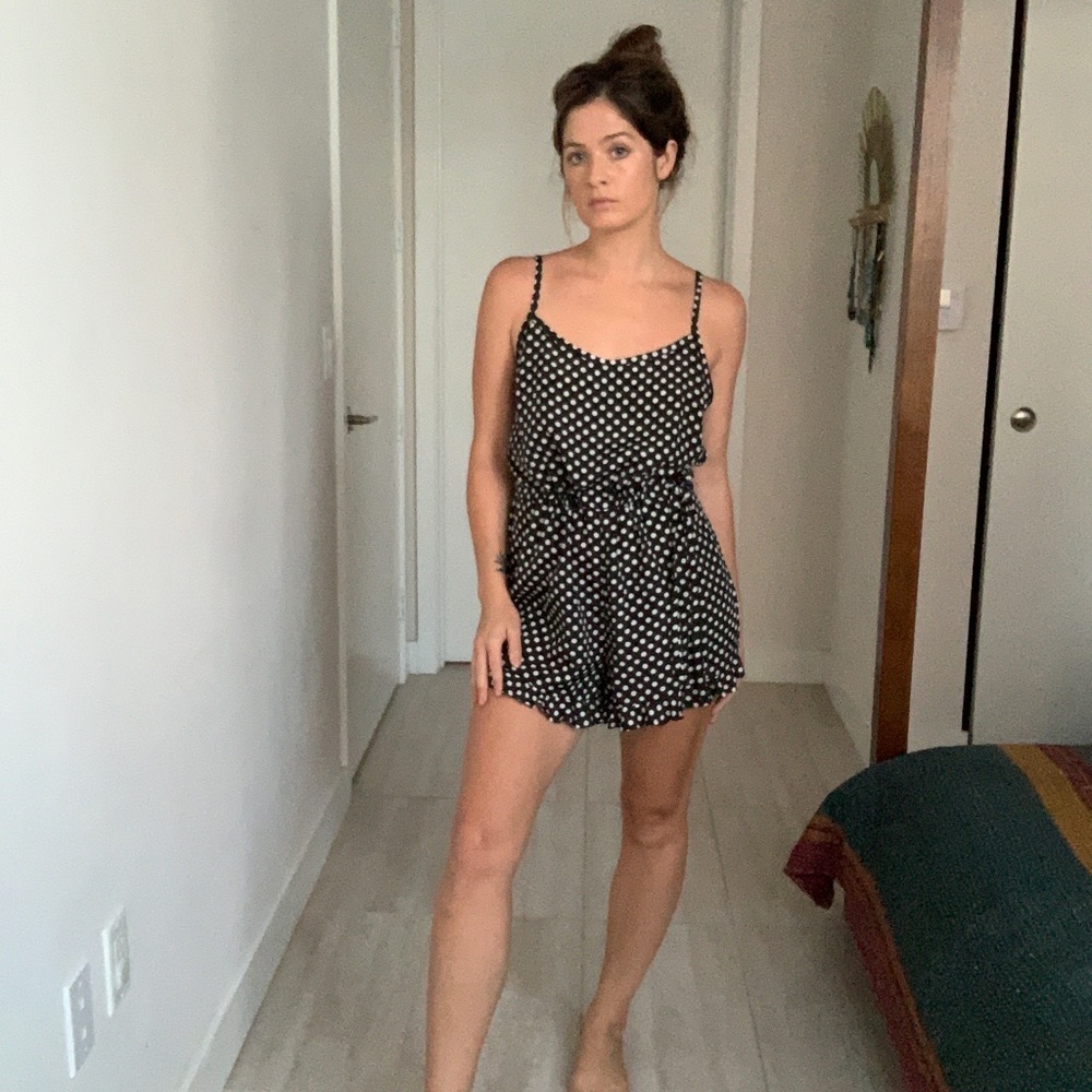 Free people polka dot romper